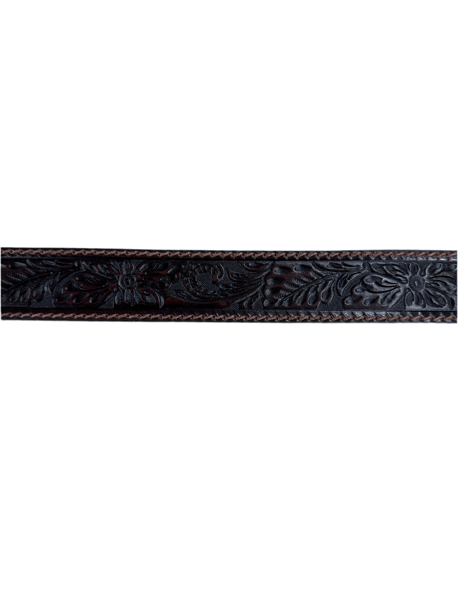 Chocolate Floral Hand Tooled Belt C40068