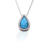 Teardrop-shaped turquoise pendant necklace