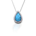 Teardrop-shaped turquoise pendant necklace