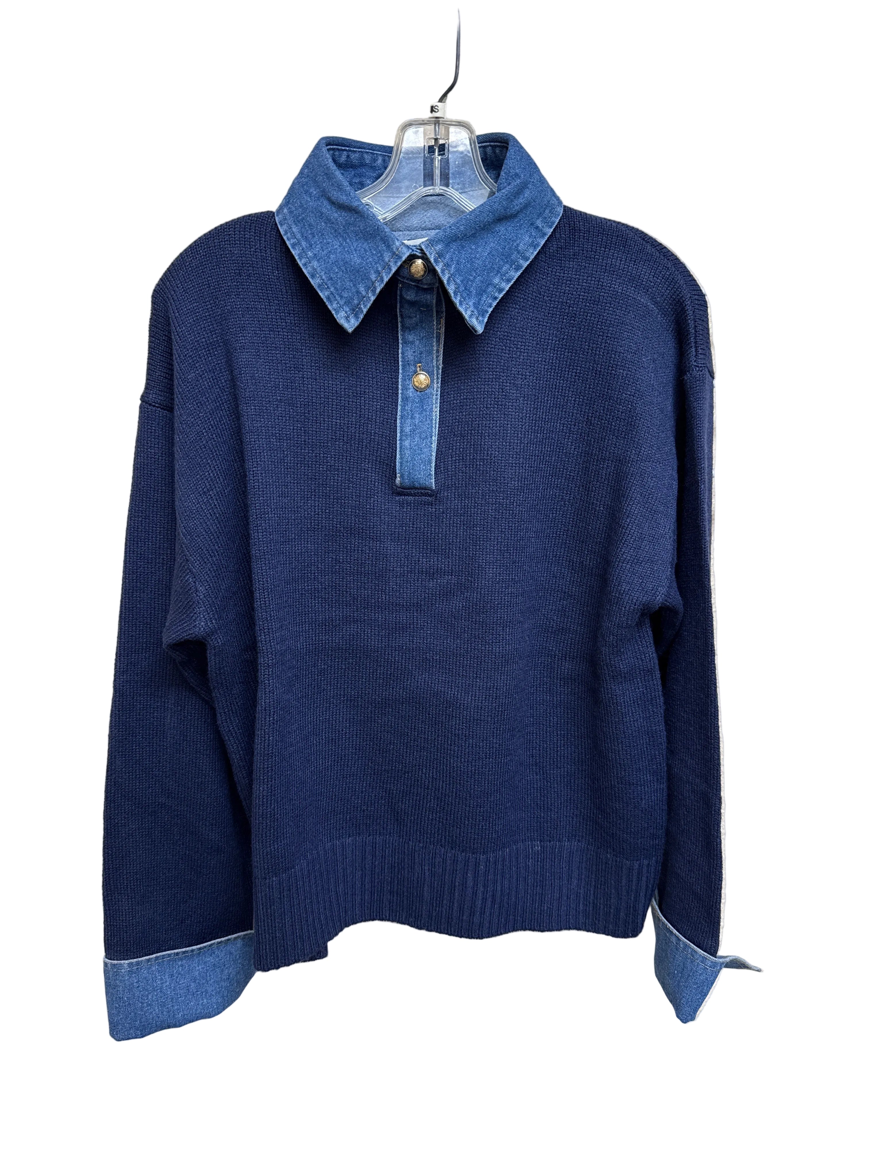 Elan Collared Denim Sweater SW11713
