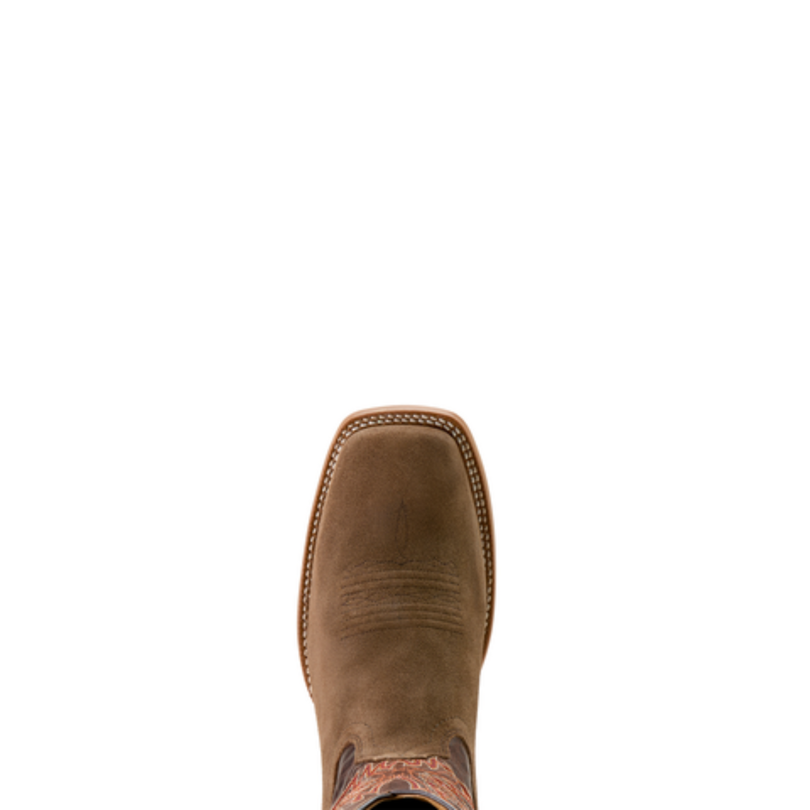 Brown leather boot on a white background