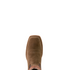 Brown leather boot on a white background