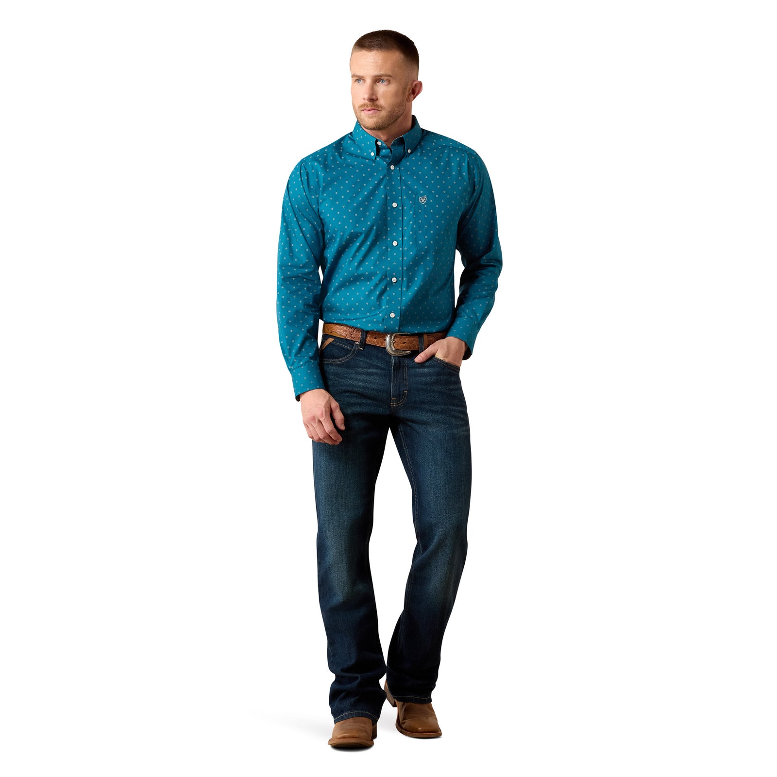 Ariat Mens Wrinkle Free Baptiste Classic Fit Shirt