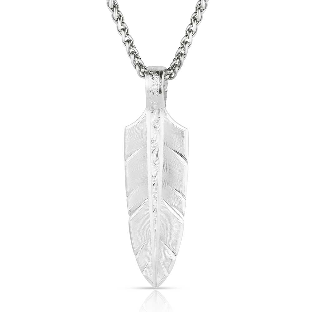 Montana Sivermsith mens Freedom and Strength Feather Necklace
