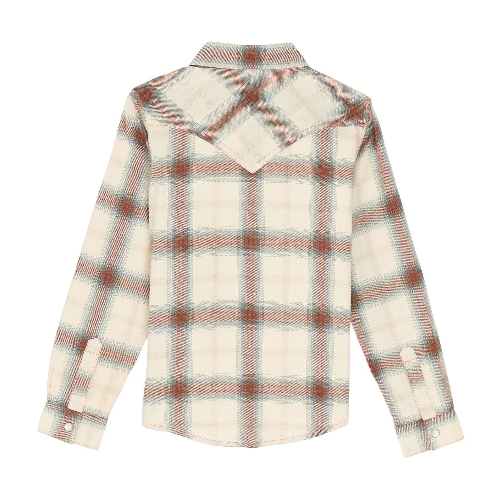Girls Cream Flannel Western Shirt