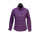 Purple western shirt with yellow patterns and snap front