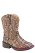 Brown cowboy boot with Glitter 