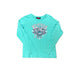 Turquoise t-shirt with western graphic design 