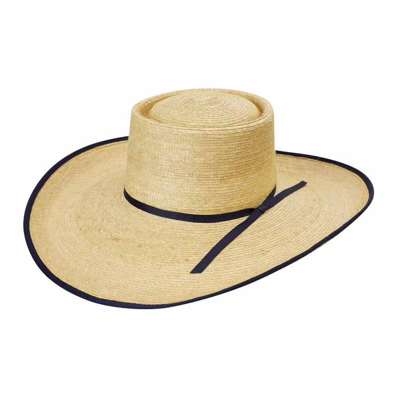 4" Creased Reata, Black Trim Sunbody Hat