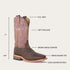 Hyer Sun City Tan Women’s Cutter Toe Western Boots HW42025