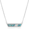 Necklace with turquoise stones and a silver chain