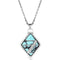 Necklace with a turquoise stone pendant 