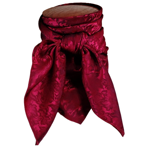 Red silk wild rag scarf 