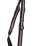 Brown leather strap with white pattern 
