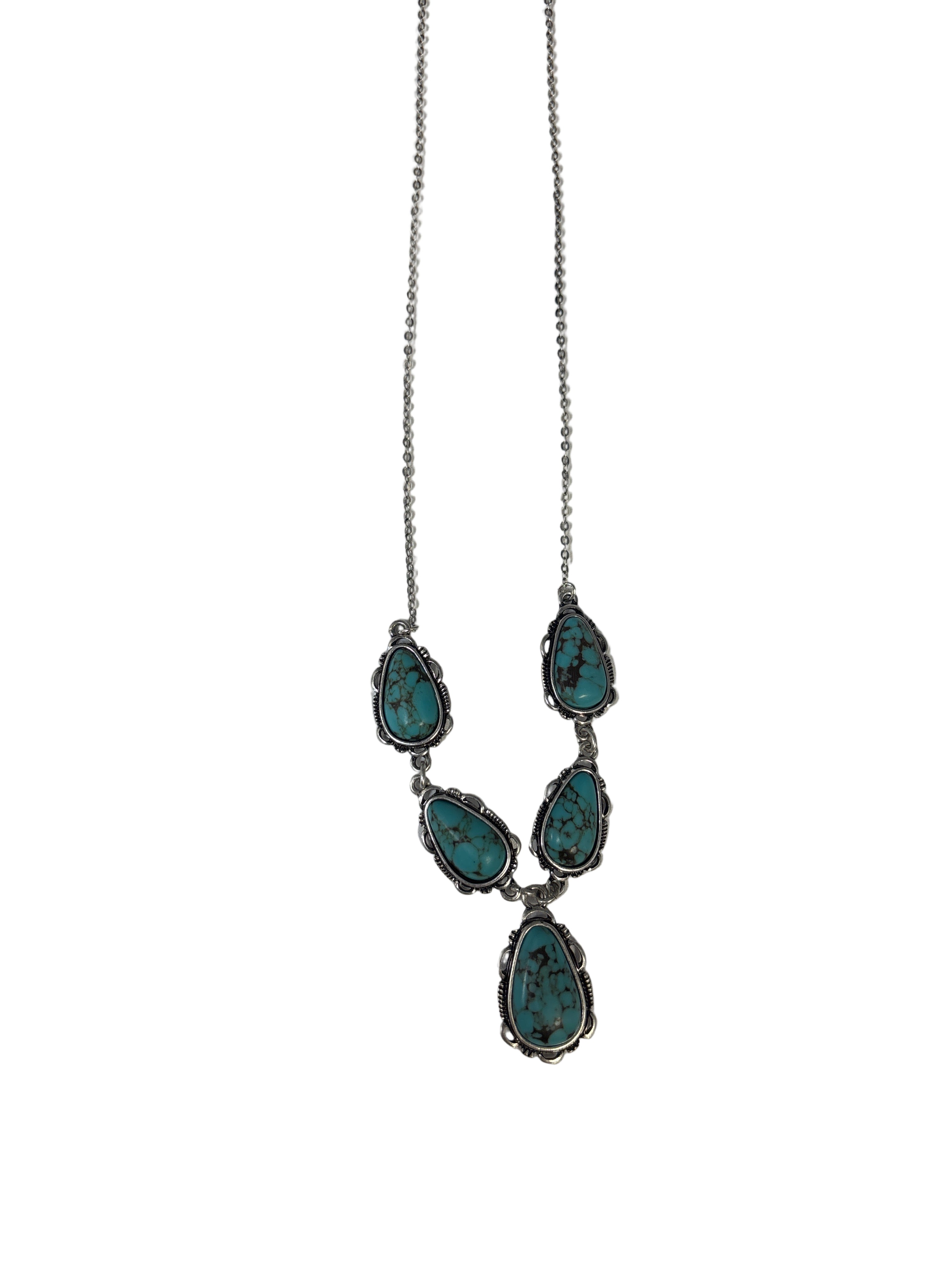 Necklace with turquoise stones 