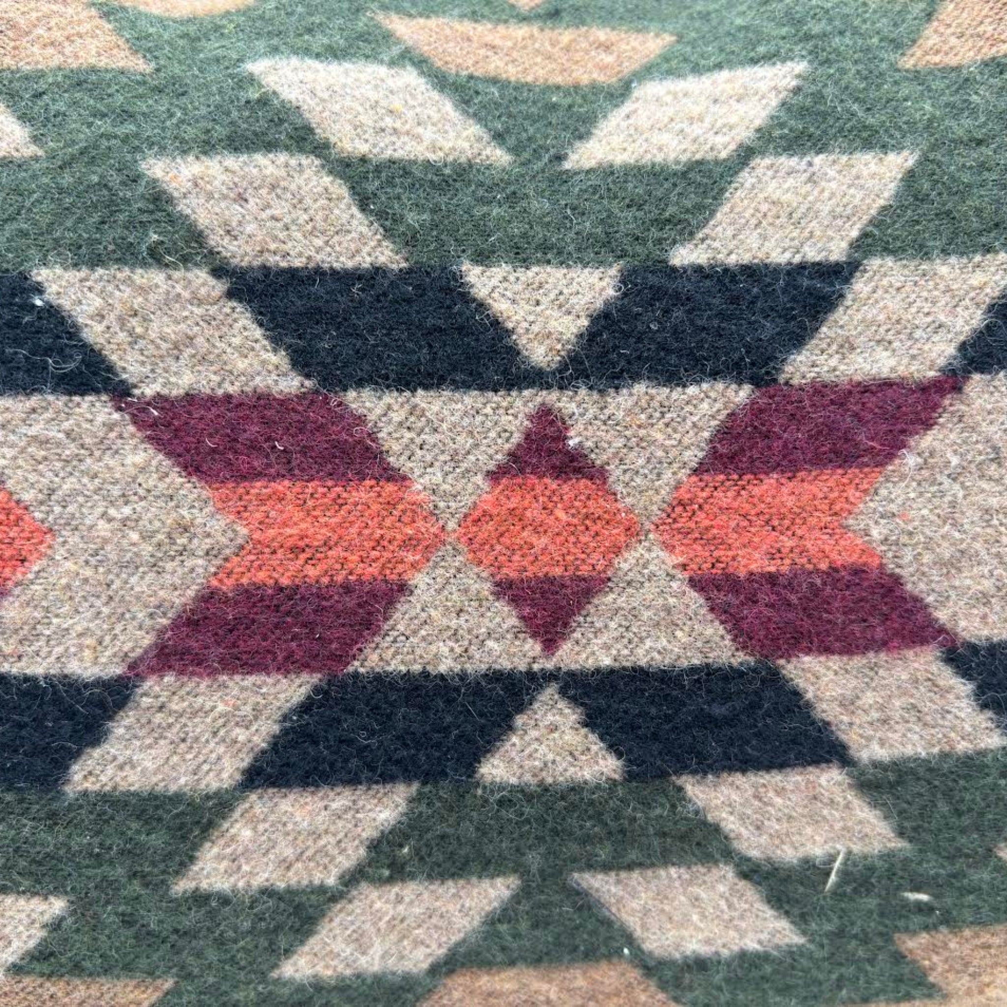 Aztec pattern on duffle bag  
