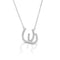Sterling Silver Double Horseshoe Necklace 