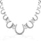 Silver necklace with horseshoe designs 