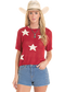 Women's Star Short Sleeve Sweater Top