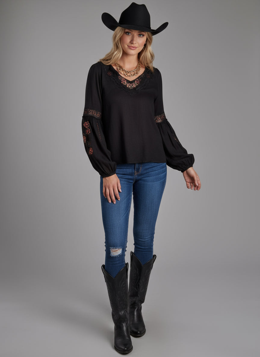 Ladies Embroidery Rayon Blouse