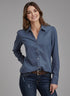 ladies denim western shirt with contrasting back