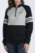 Wmn Navy 1/4 Zip Shirt