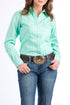 Ladies Cinch Solid Green Shirt MSW9164028