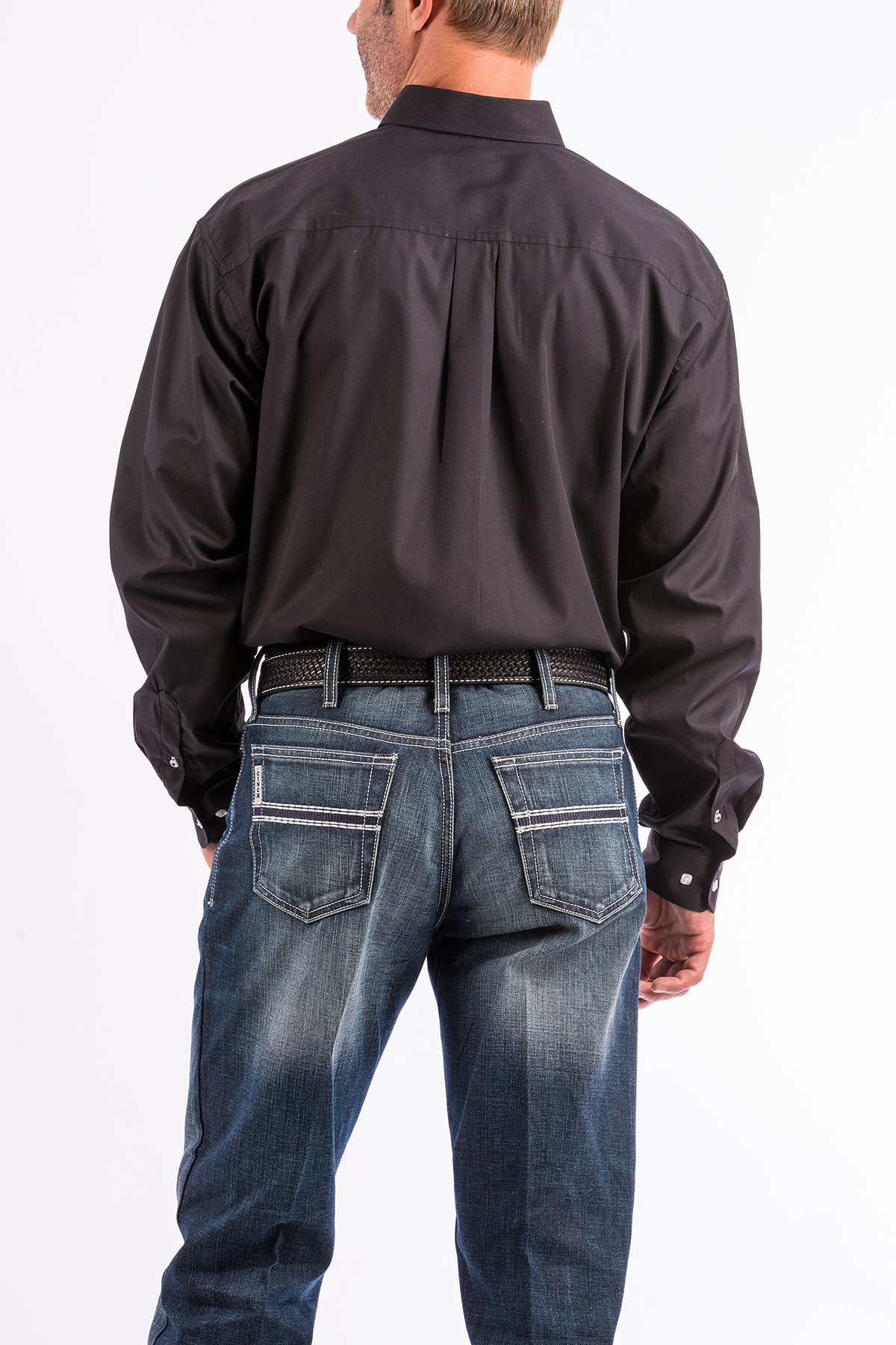 Cinch Mens Black Solid Shirt