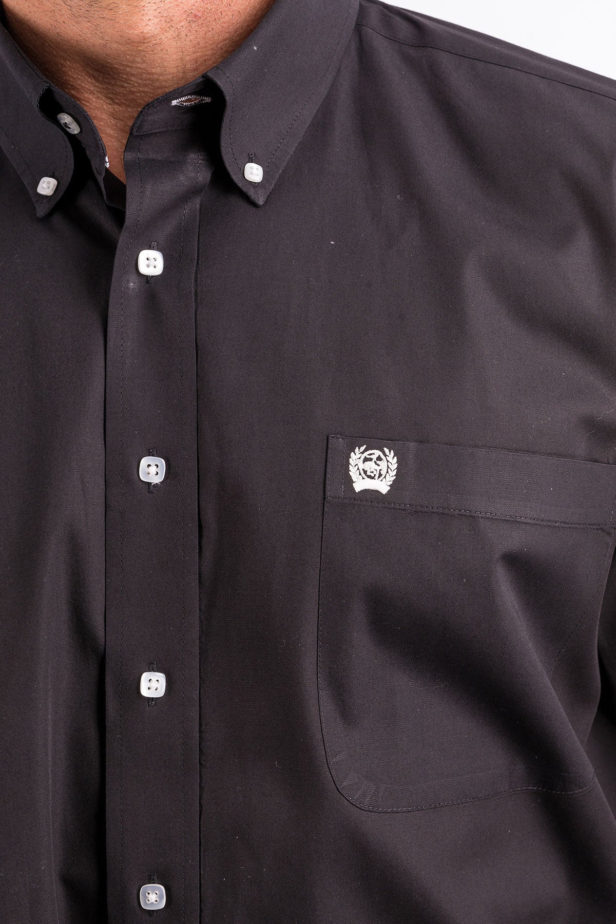 Cinch Mens Black Solid Shirt