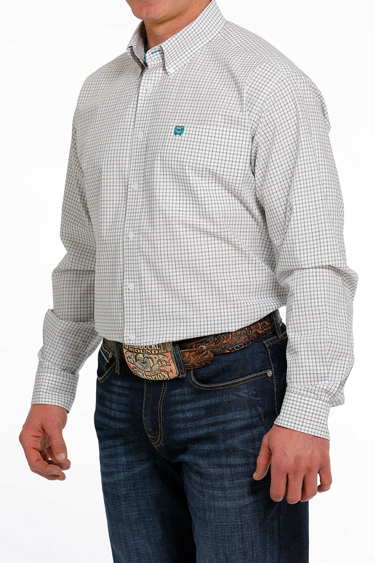 Mens Cinch L/S Plaid Shirt