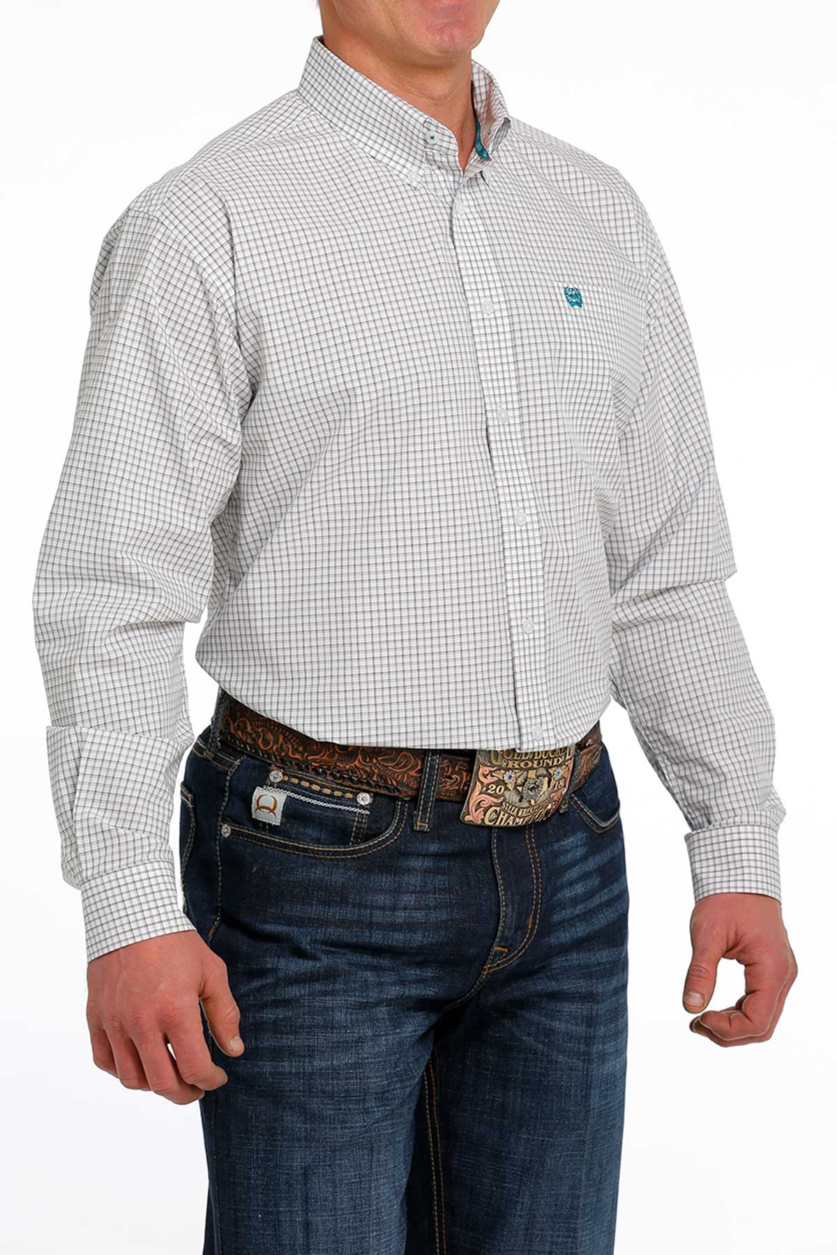 Mens Cinch L/S Plaid Shirt