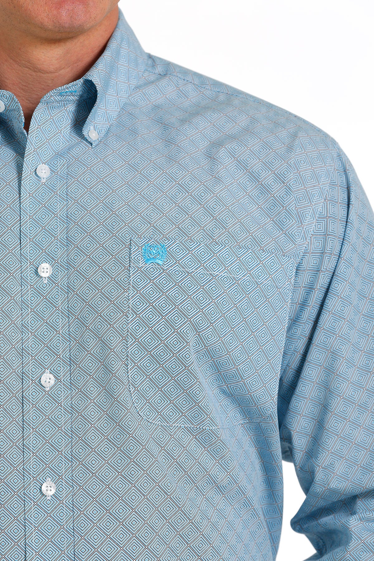 Mens Turquoise Shirt MTW1105567