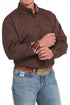 Mns LS Plain Weave Print Shirt