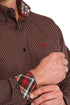 Mns LS Plain Weave Print Shirt