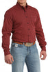 Men's LS Basic Plain Weave Print Shirt