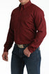 Mns Cinch Burgundy Long Sleave Shirt
