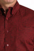 Mns Cinch Burgundy Long Sleave Shirt