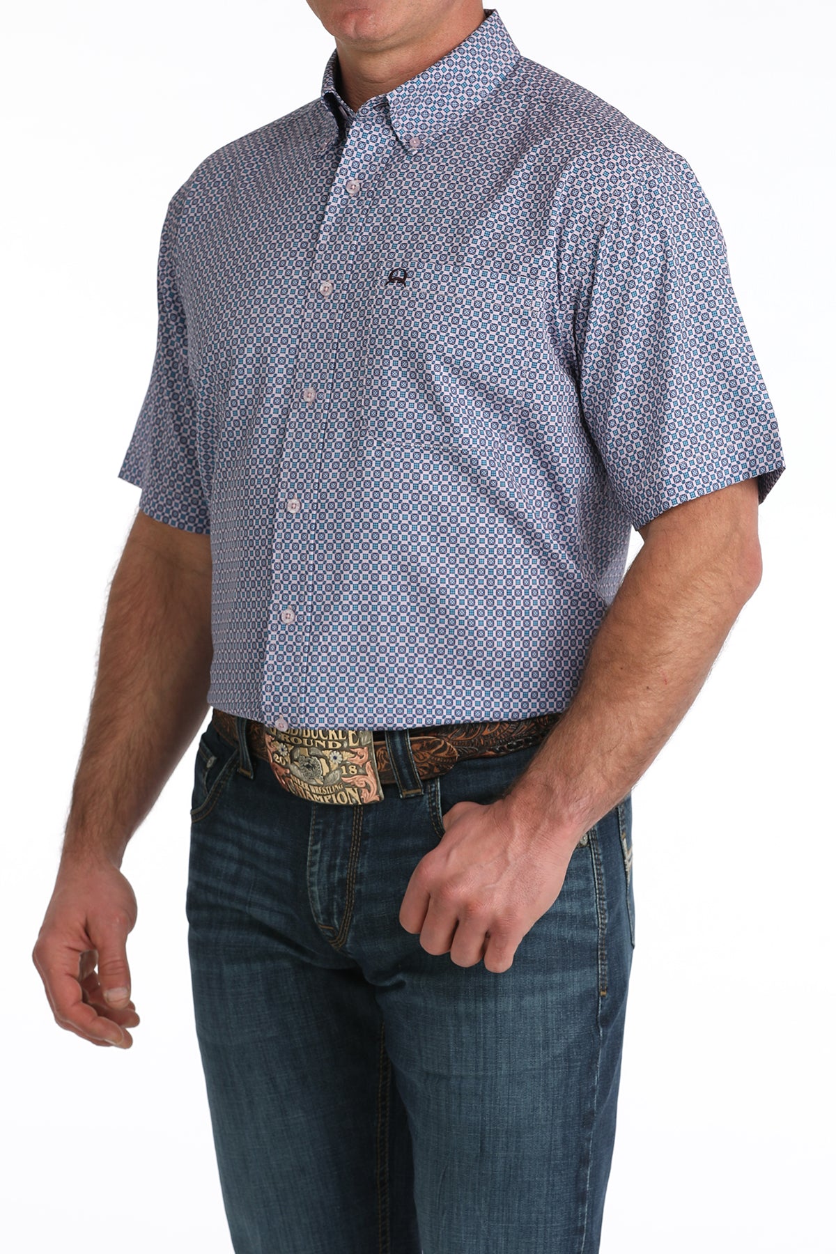 Cinch Mns SS Print ArenaFlex Shirt