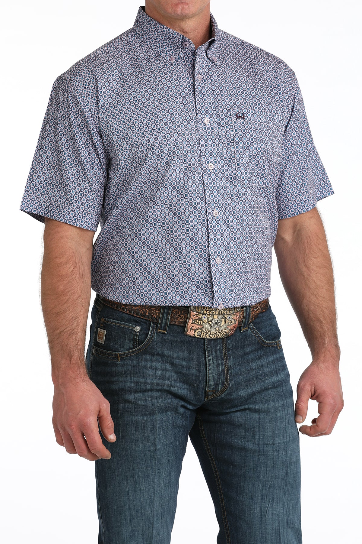 Cinch Mns SS Print ArenaFlex Shirt