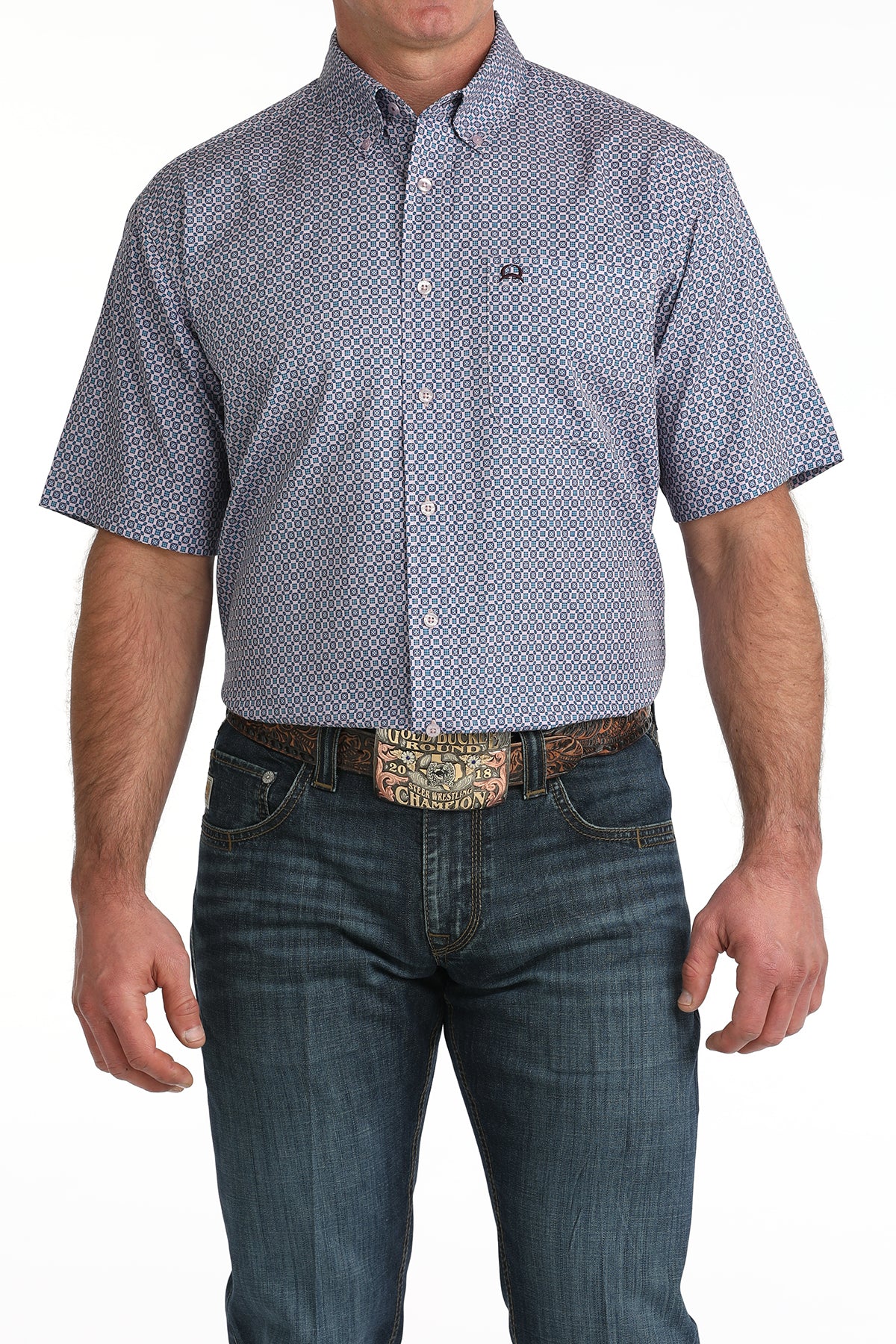 Cinch Mns SS Print ArenaFlex Shirt