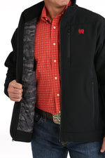 Mens Solid Bonded w/Printed Lining Jacket