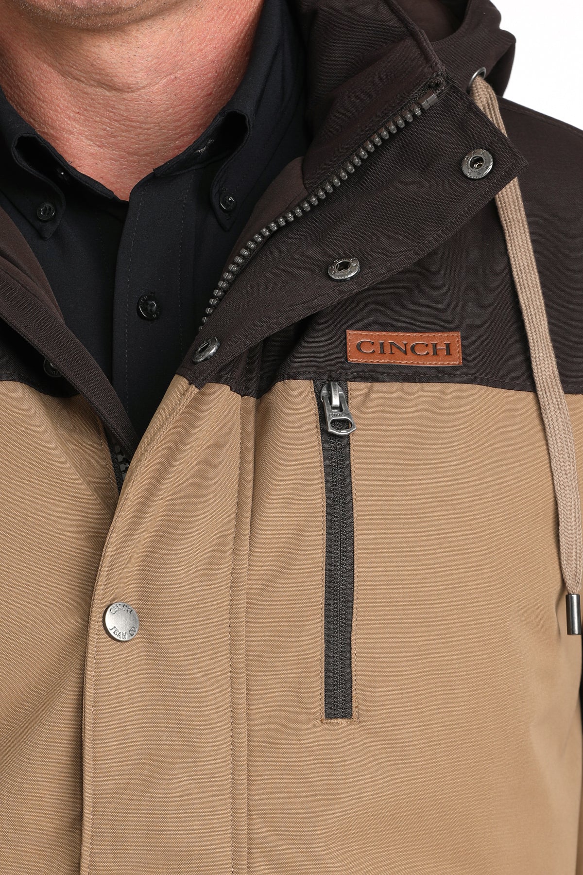 Mens Cinch Barn Coat w/Removable Hood