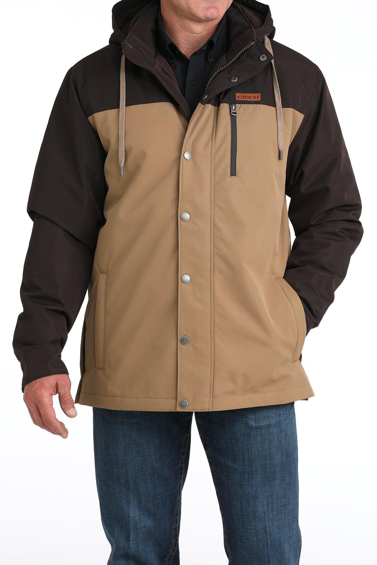 Mens Cinch Barn Coat w/Removable Hood