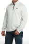 Mens Grey 1/4 Zip Sweater