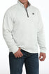 Mens Grey 1/4 Zip Sweater