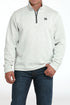Mens Grey 1/4 Zip Sweater