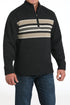 Mens Charcoal 1/4 Zip Sweater