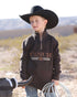 Cinch Boys 1/4 Zip Brown Pullover