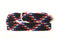 Nocona Machine Woven Braid Belt BK/RD/RY/WH 46" 2000623