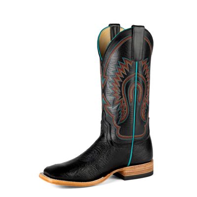 Macie Bean Wms Black Smooth Ostrich Boots M2010